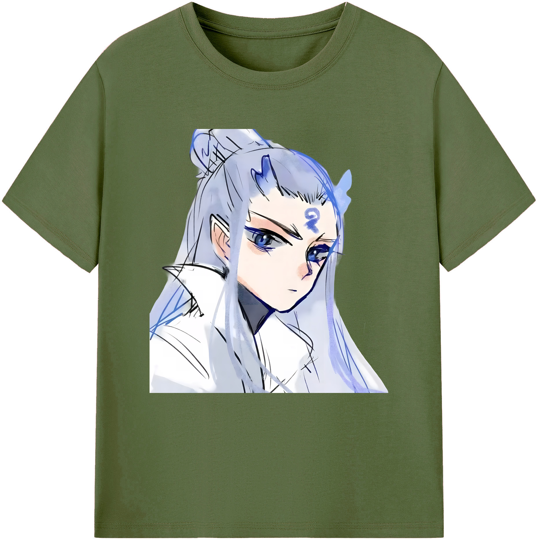 （画像用） Ne Zha 2 ナタ 魔童の大暴れ 綿100％半袖Tシャツ（フロントプリント）